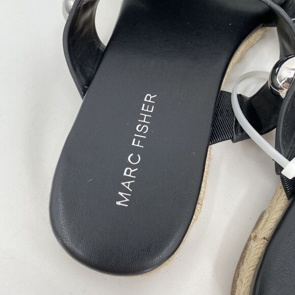 Marc Fisher Womens Studded Crisscross Strap Prisca Slide Sandals Black Size 6.5M - Picture 5 of 9